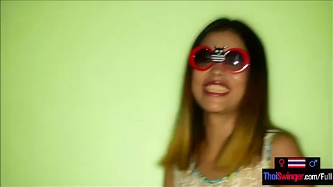 Hairy pussy amateur Thai teen 18+ POV sex with a foreigner who filmed it all