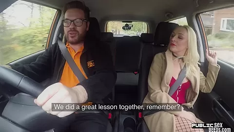 Big ass scot publicly riding driving instructor