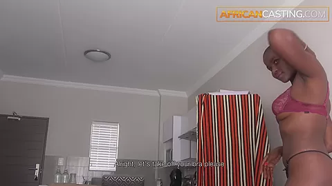 Banging a bald black chick on fake casting