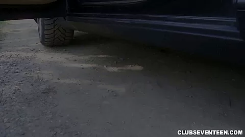 Hot blonde teen 18+ gives BJ for a ride home