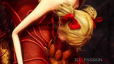Devil plays with a super hot girl in hell