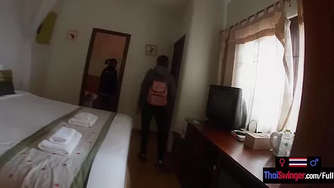 Amateur teen 18+ couple travels and fuck somewhere in the mountains of Thailand