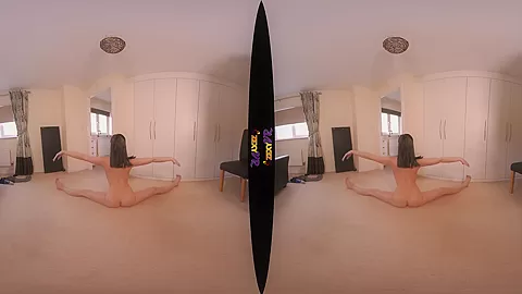 Naughty Yoga - Cute Brunette Babe Solo - SexLikeReal