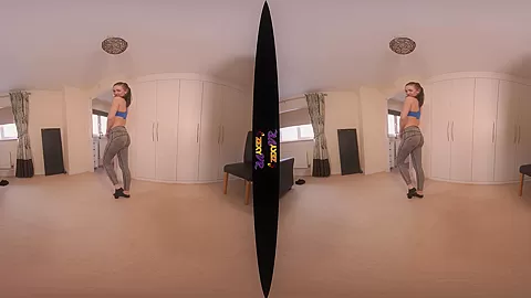 Naughty Yoga - Cute Brunette Babe Solo - SexLikeReal