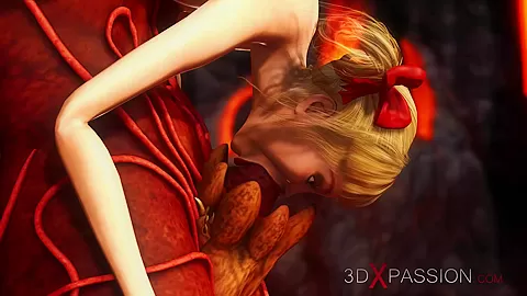 Inferno. Hot sex in hell. Devil fucks hard a young sexy slave