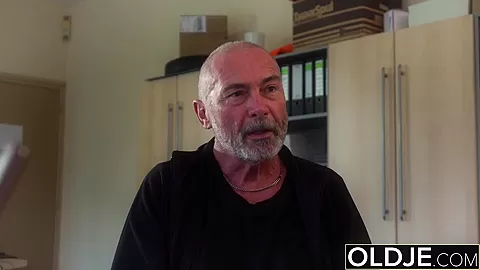 Old Young - Blonde blowjob and doggystyle fuck from grandpa young girl sex