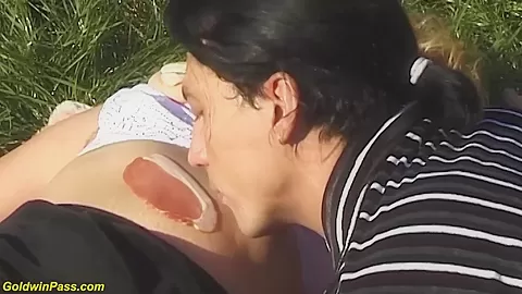 hairy Step mom rough outdoor fucked