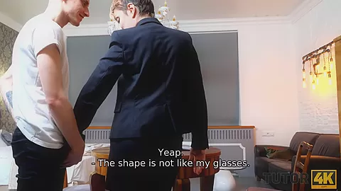 TUTOR4K. Lucky stud manages to fuck experienced tutor in sexy stockings