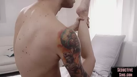 Gorgeous babe fingered and fucked by guitarist