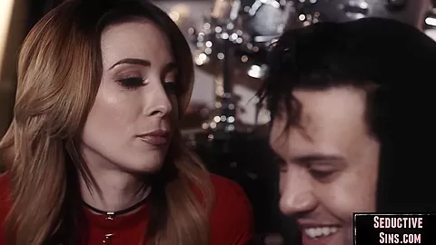 Gorgeous babe fingered and fucked by guitarist