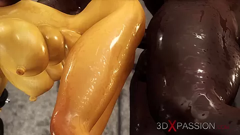 Cuffed sexy blonde with many boobs gets fucked rough by a huge black cock in the prison