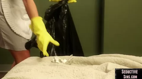 Busty maid fingered and licked before doggystyle