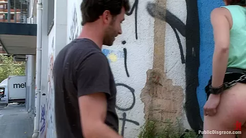 European Cutie Made To Jack Off A Stranger And Walk Through The Streets With His Cum On Her Face - PublicDisgrace