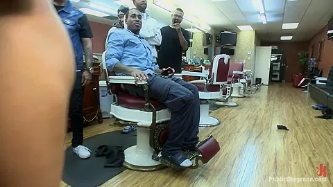 Little Barbershop Of Whore: A Shave And A Haircut, Two Tits - PublicDisgrace