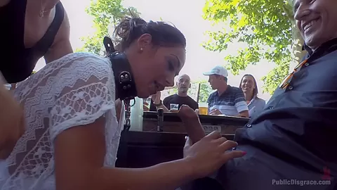 Slut With No Manners Gets The Cops Called While Sucking Dicks Outside - PublicDisgrace