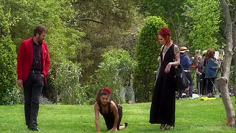 Shy Pretty Bitch Sings In Pain - 1 - PublicDisgrace