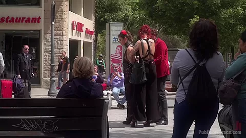 Shy Pretty Bitch Sings In Pain - 1 - PublicDisgrace