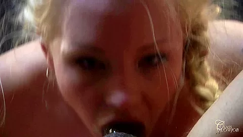 Petite blonde cheating shows her blowjob and deepthroat