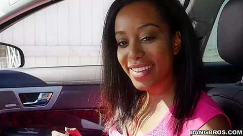 Horny student 18+ Gets Fucked In Car Outside University - BrownBunnies