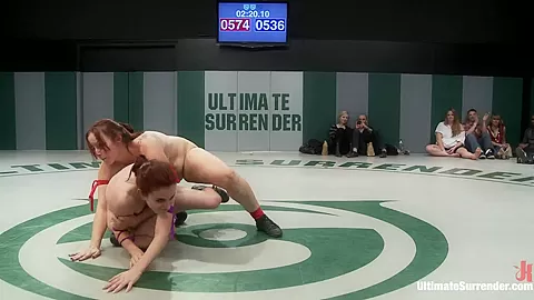 Rd2: Rib Crushing Scissor Holds, Head Locksfinger Penetration During The Wresting. - Publicdisgrace