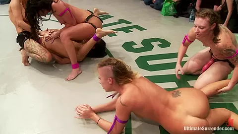 6 Girls Fuck The Losing Tag Team After They Can't Continue - Publicdisgrace