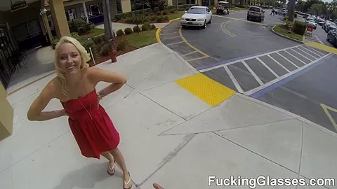 BJ on a ride and backyard fuck
