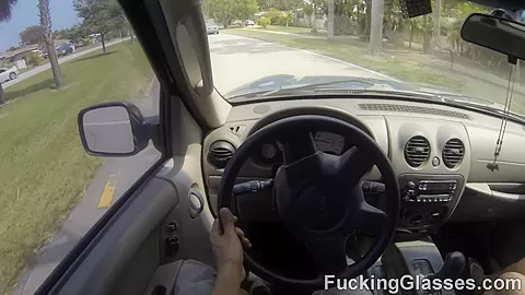 BJ on a ride and backyard fuck