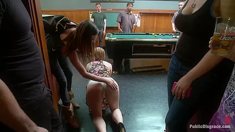 Adorable Blonde is Made to Serve Cock and Customers at Dive Bar