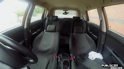 Public asian blows instructor before sex in car