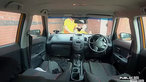 Public asian blows instructor before sex in car