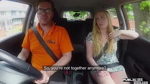 British driving student 18+ publicly riding cock