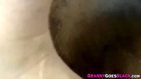 Granny gives bbc footjob and tittyfucks