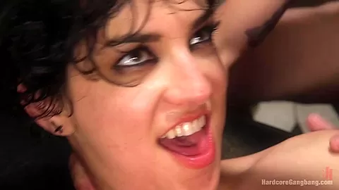 Screamer: Double Fucked Gangbang In Bondage And Full Suspension - HardcoreGangbang