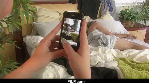 BFF sees Step dads big cock while he naps