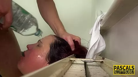 Ballgagged and bound milf gets dominated