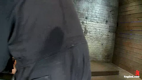 Category 5 Suspension, Made To Suck Cock And Cumall Tying On Screen, Amazing Live Rope Bondage - HogTied