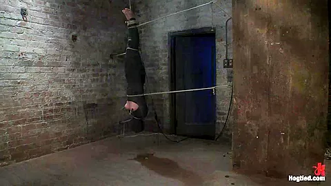 Cute Little Blond Girl Is Mummified, Vibrator Stuck On Her Clit. Hung Upside Down To Cum Cum. - HogTied