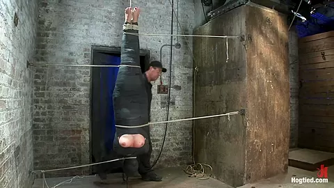 Cute Little Blond Girl Is Mummified, Vibrator Stuck On Her Clit. Hung Upside Down To Cum Cum. - HogTied