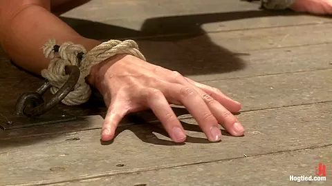 Girl Next Door Is Bound In Basement, Her Back Pulled To The Breaking Point, Can She Keep Conscious? - HogTied