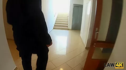 LAW4k. Chick makes it in security station before caged bf