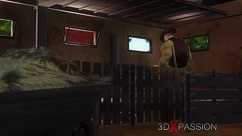 A hot sexy girl gets fucked hard by farmer in cowshed