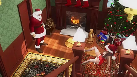 Wish for Christmas. Santa Claus fuck a college girl