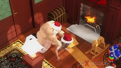 Wish for Christmas. Santa Claus fuck a college girl