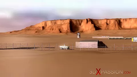 Lesbian sex in Area 51. A horny blonde gets fucked by a female android