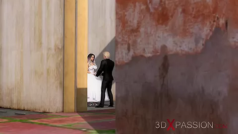 A horny bride gets fucked by a big black cock in the dungeon