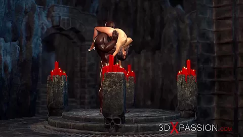 A horny bride gets fucked by a big black cock in the dungeon