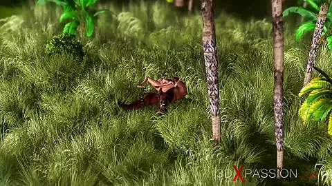 Hot sex in jungle! Big black cock and college girl