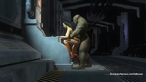 Wonderwoman Fucks Huge Troll Dick