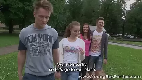 Natasha, Foxy in teens 18+ having a home fucking party