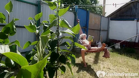 I caught my neighbor masturbating furiously outdoors